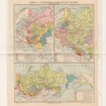 Литография.1897 год.Карта Государства Российского