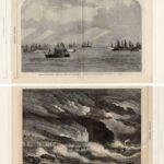 Гравюры. 1893 г. Корабли. Парусники. Море. Пейзаж — изображение 8