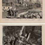 Гравюры. 1893 г. Корабли. Парусники. Море. Пейзаж — изображение 9